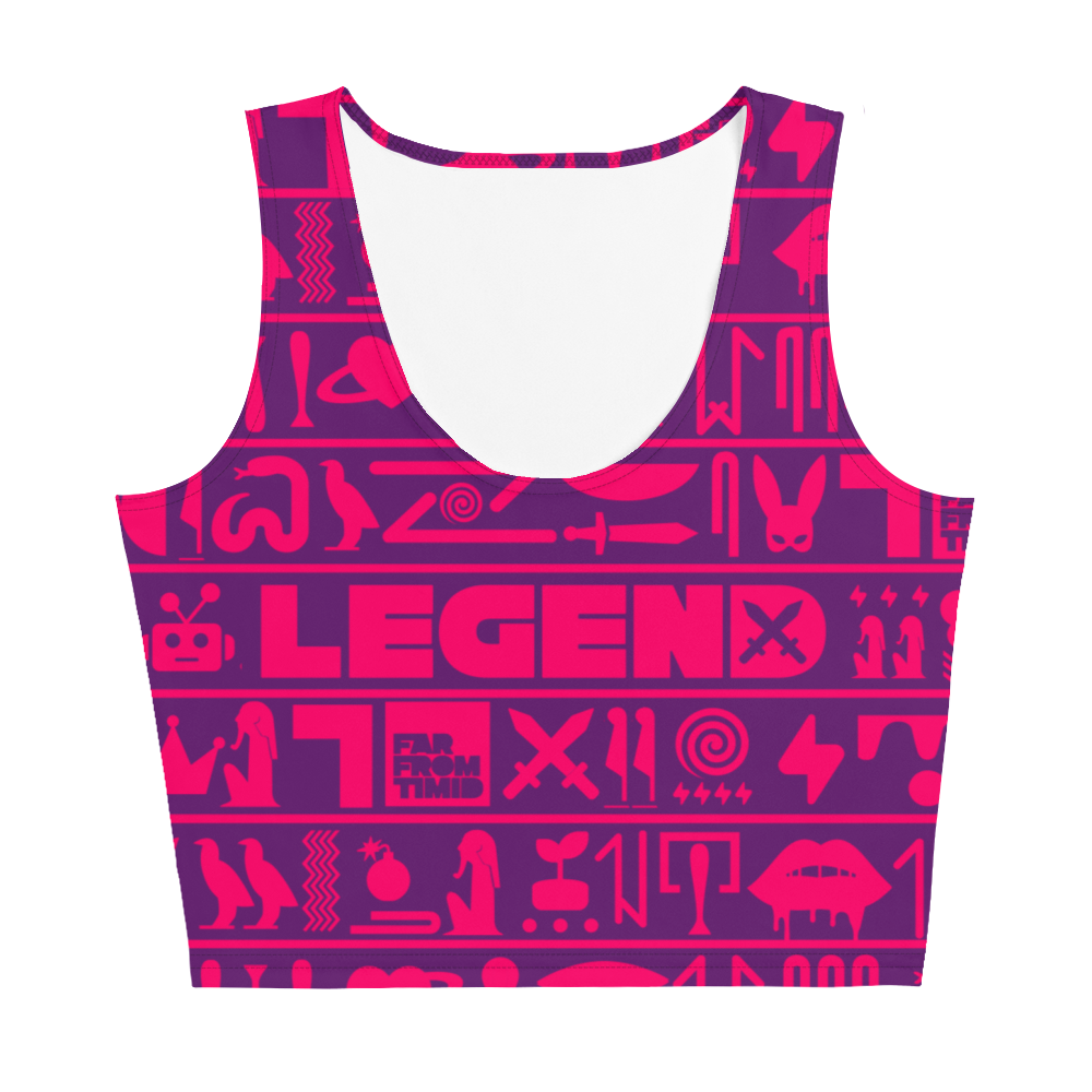 HIERO SLEEVELESS CROP TOP - PINK/PURPLE