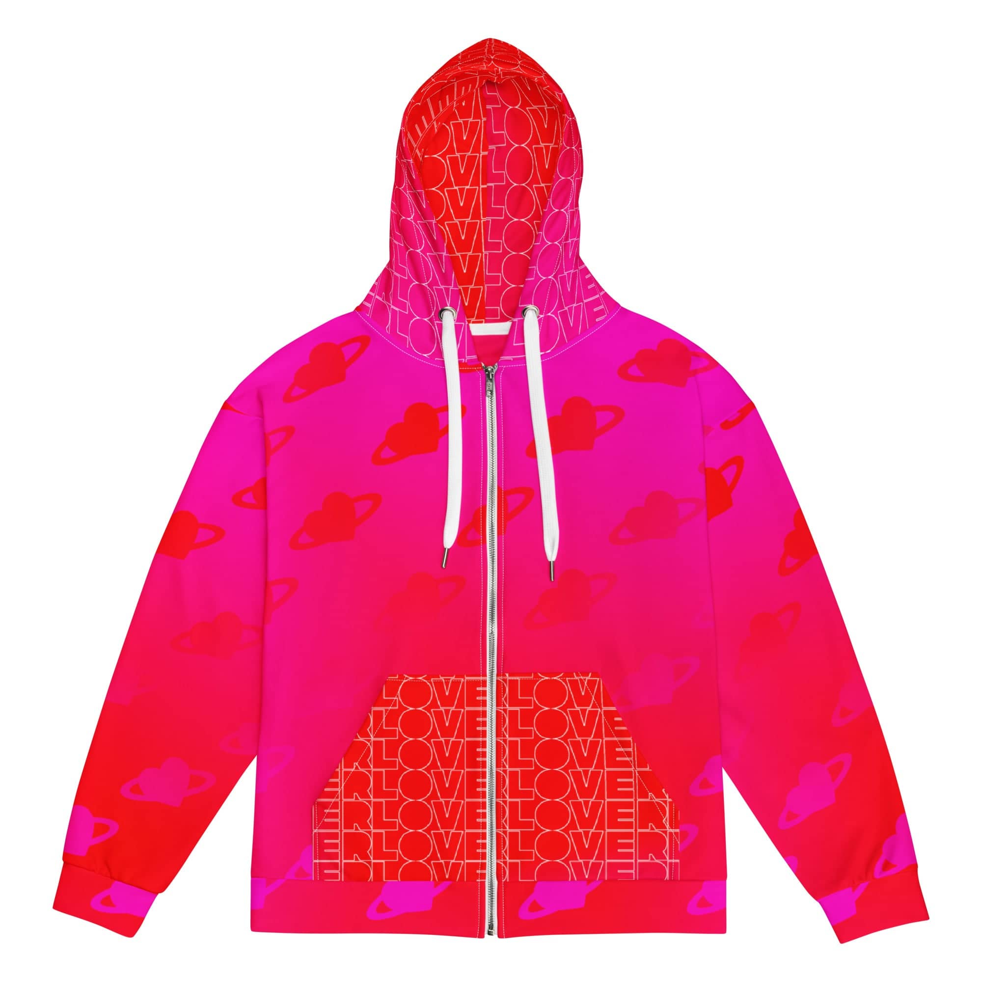 Urban Galactic Lover Unisex Eco Zip Hoodie - Fire