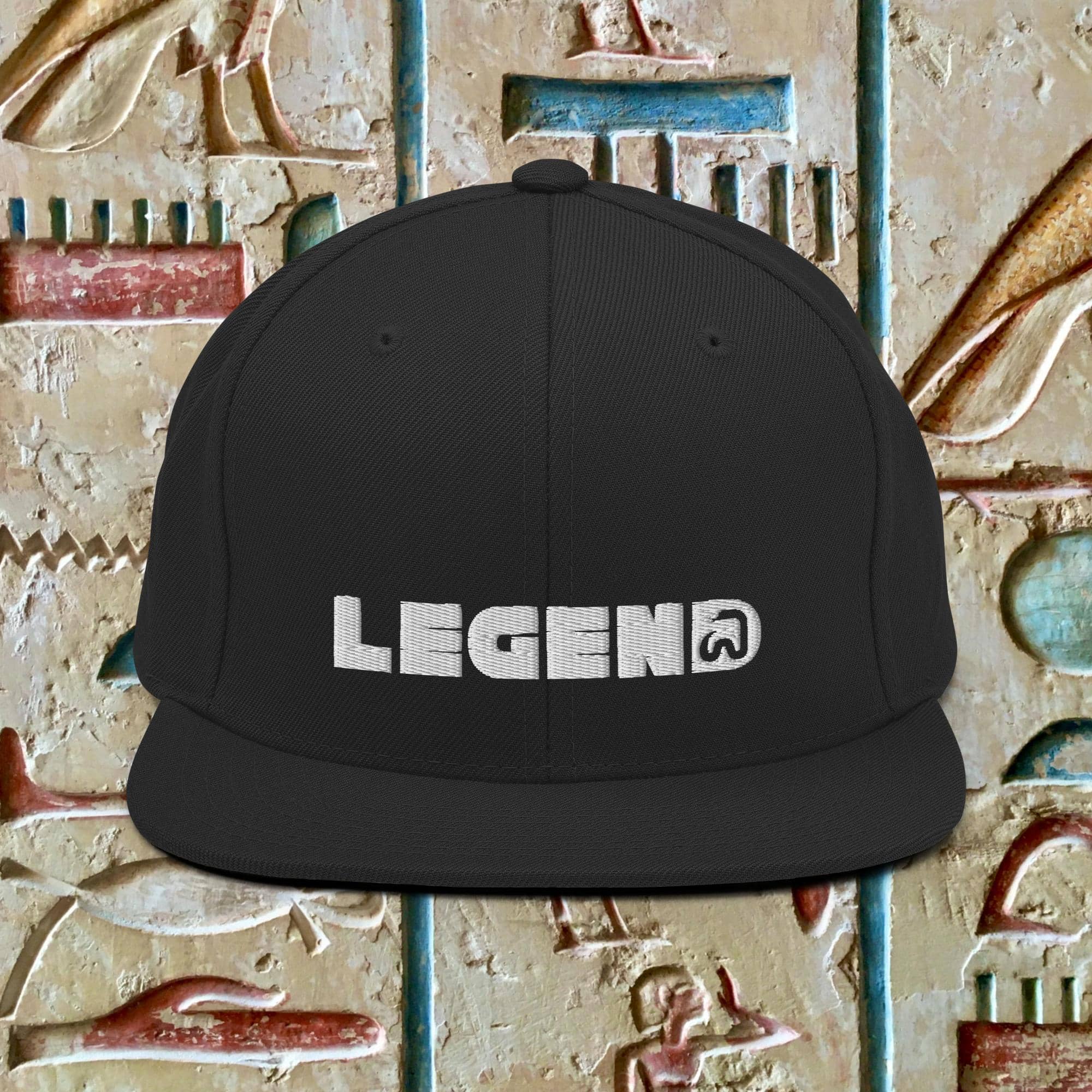 LEGEND EMBROIDERED SNAKE SNAPBACK HAT