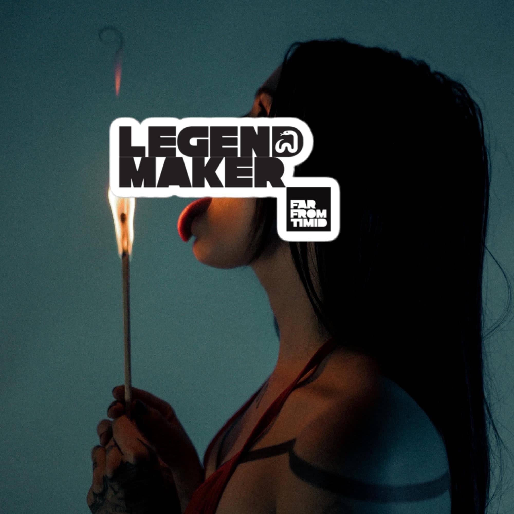 LEGENDMAKER KISS CUT STICKER - BLACK